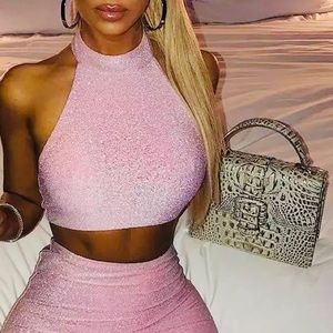 Sexy Skirt Halter Two Piece Set